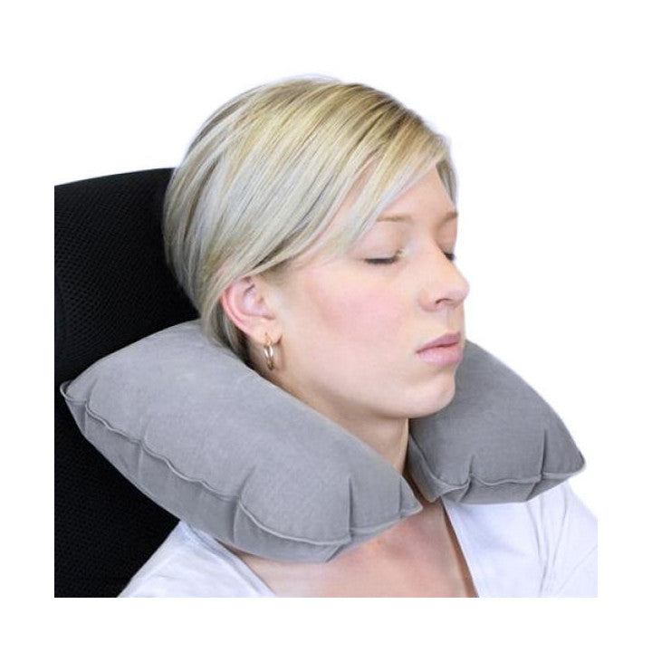 Coussin gonflable voyage avion loisir voiture bus pour repos du cou ECLATS DESTOCKAGE