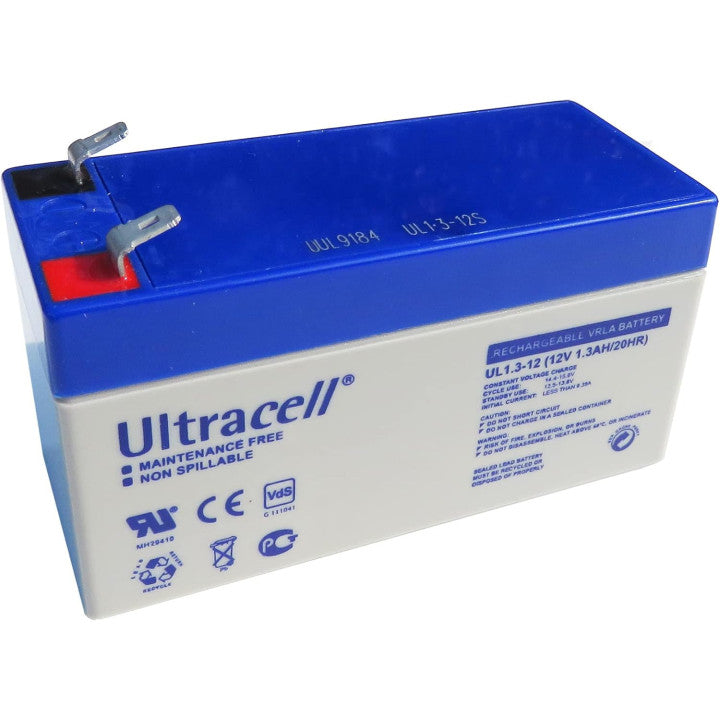 Batterie rechargeable 12v 1.2a 1,2ah ul1.3 12 faston 4.8mm accu plomb gel 1.3ah accumulateur ECLATS DESTOCKAGE