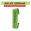 Batterie rechargeable 1200mah 2A 1.2v lr06 cosse aa am3 lr6 ni-mh avec patte pour rasoir brosse dent ECLATS DESTOCKAGE