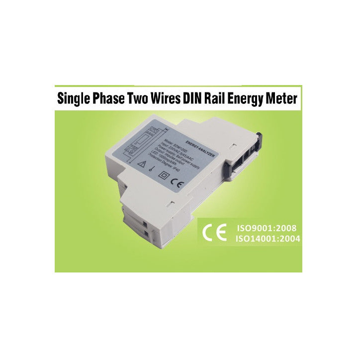 Compteur energie electrique monophase dds238 wattmetre rail din 220v indicateur consommation ECLATS DESTOCKAGE