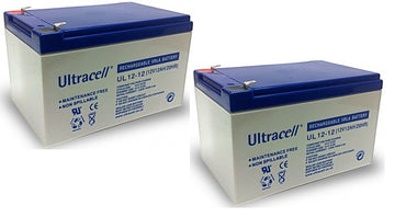 2 accus batterie rechargeable 12ah 12v ul12-12 np 12-12 solaire pile sèche accu plomb gel 12a 13ah - ECLATS DESTOCKAGE