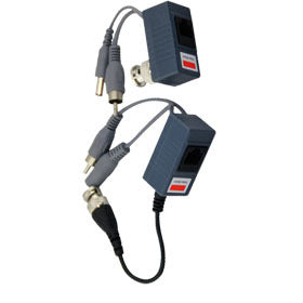 2 Adaptateurs BNC Mâle Coaxial Balun avec alim vidéo + audio CCTV Caméra bornier à 2 broches - ECLATS DESTOCKAGE