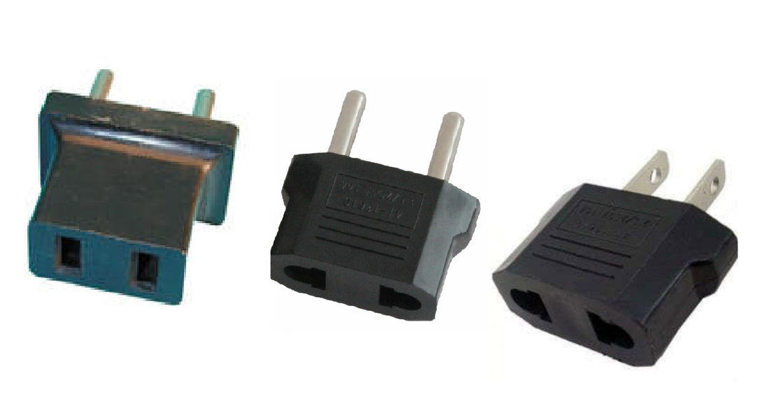 2 adaptateurs secteur voyage 220v euro vers 110v 1 adaptateur 110/220v prise mâle americain europe - ECLATS DESTOCKAGE