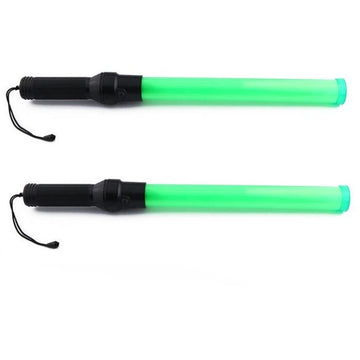 2 Baton police signalisation vert lumineux route circulation automobile ECLATS DESTOCKAGE