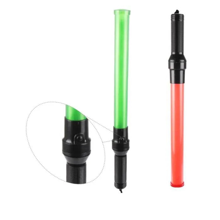 1 batons lumineux rouge + 1 vert signalisation police route circulation voiture automobile avion ECLATS DESTOCKAGE