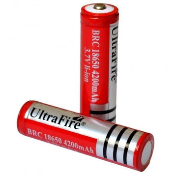 2 batteries rechargeables 18650 3.7v 6000mah 6a KingWei li-ion pour lampe torche q5 - ECLATS DESTOCKAGE