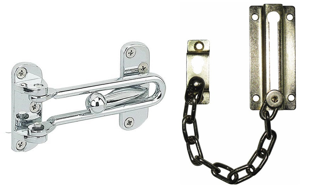 2 modeles d entrebailleurs de porte avec et sans chaine de securite appartement villa habitation ECLATS DESTOCKAGE