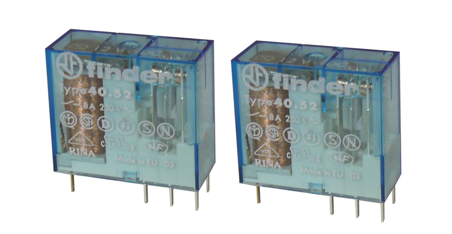 2 Relais electrique finder 40.52 12v cc 8a 250v 12vdc rlf4052-9012 40.52.9.012 (5mm) ECLATS DESTOCKAGE
