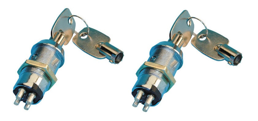 2 Serrure clé electrique 2 clefs rondes commutateur momentane a impulsions 4 plots code 3101 ECLATS DESTOCKAGE