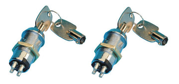 2 Serrure clé electrique 2 clefs rondes commutateur momentane a impulsions 4 plots code 3101 ECLATS DESTOCKAGE