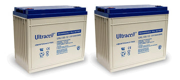 2 X Batteries rechargeable 12v 130ah uxl134-12 134ah 135ah solaire eolienne accu plomb accumulateur ECLATS DESTOCKAGE