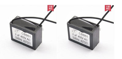 2 X Condensateur cbb61 2uf 450v 2mf 2 mf uf micro farad 50/60hz condo demarrage moteur ECLATS DESTOCKAGE