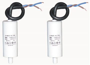 2 X condensateurs a fil 2mf 2 mf uf micro farad 450v condo w9-11202 cable demarrage - ECLATS DESTOCKAGE