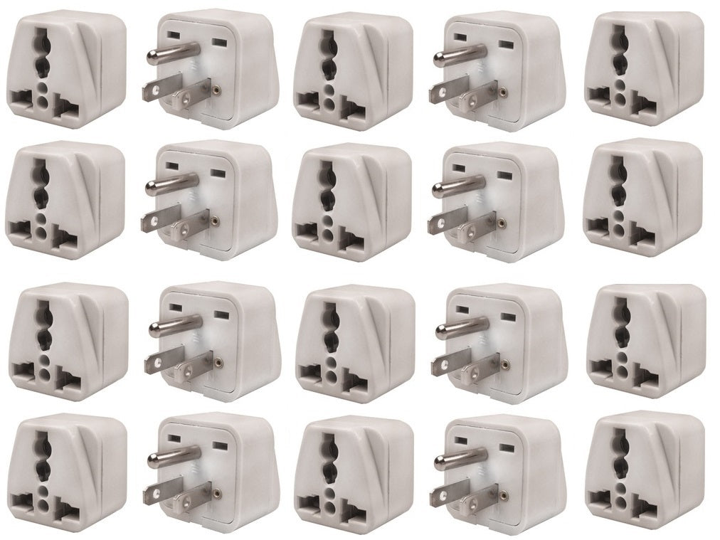 20 Adaptateur de voyage prise électrique monde vers usa etats-unis - ECLATS DESTOCKAGE
