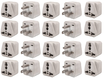 20 Adaptateur de voyage prise électrique monde vers usa etats-unis - ECLATS DESTOCKAGE