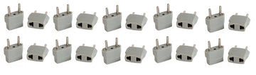 20 Adaptateur gris voyage prise electrique secteur us vers fiche euro chine japon canada - ECLATS DESTOCKAGE