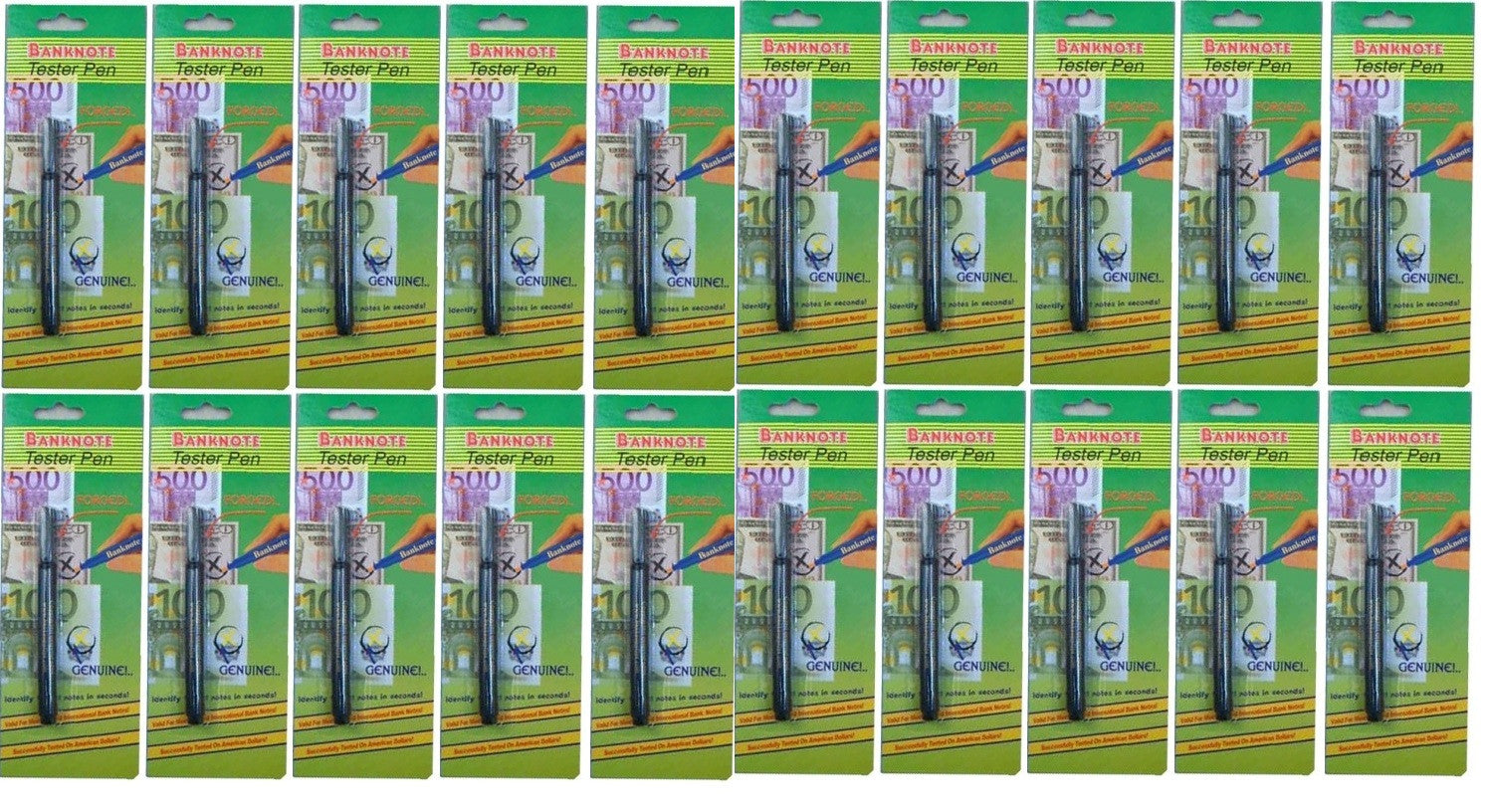 20 stylo detecteur testeur faux billet euro feutre detector detection usd 14 devises ECLATS DESTOCKAGE