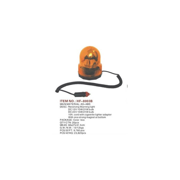 Gyrophare magnetique 12v 21w ambre orange aimant feu tournant lumiere aimantee v16 dgt ECLATS DESTOCKAGE