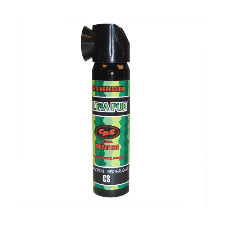 Aerosol gaz paralysant poivre 75ml repousse chien pepper spray police securite bombe lacrymogène ECLATS DESTOCKAGE