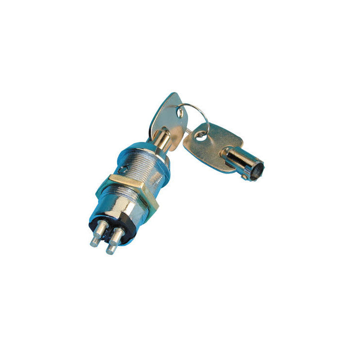 Serrure clé electrique 2 clefs rondes commutateur momentane a impulsions 4 plots code 3101 ECLATS DESTOCKAGE