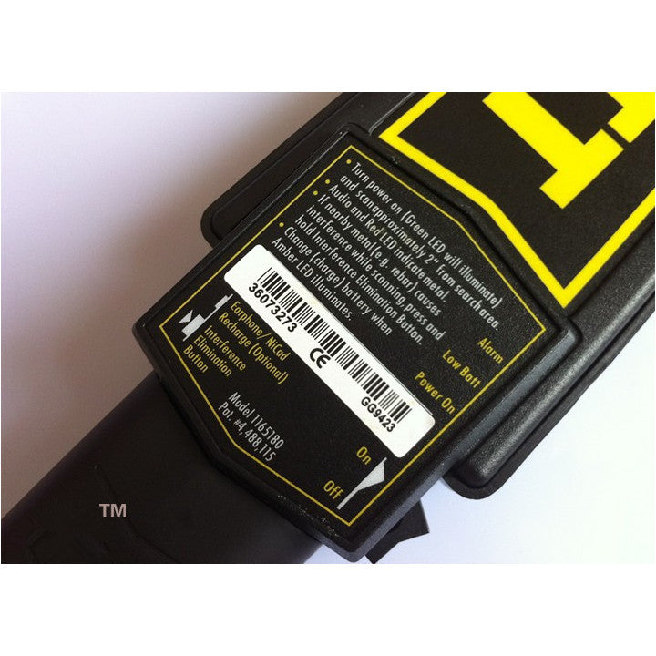 Détecteur de métaux securite garrett fouille manuelle Super scanner 1165180 ECLATS DESTOCKAGE
