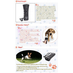 Repousse bi ultrason 20m mt-651 chien mechant agressif laser 4 in 1 2 frequence ECLATS DESTOCKAGE