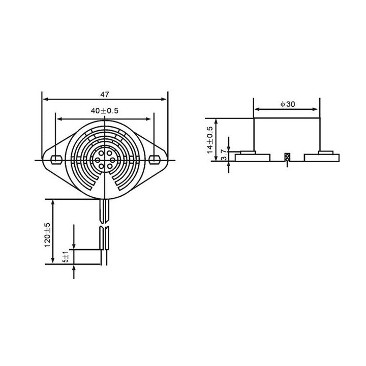 Buzzer sirene alarme bip 220v ac hyt-3015c dispositif sonore 230v 240v ca SFM-27 702105951200 ECLATS DESTOCKAGE