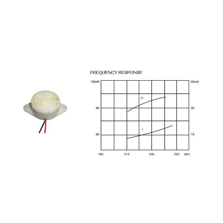 Buzzer sirene alarme bip 220v ac hyt-3015c dispositif sonore 230v 240v ca SFM-27 702105951200 ECLATS DESTOCKAGE