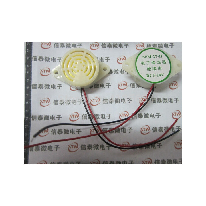 Buzzer 24v 90db dispositif sonore sirene 24vcc alarme bip sfm-27 3v 4.5v 6v 9v 12v ECLATS DESTOCKAGE