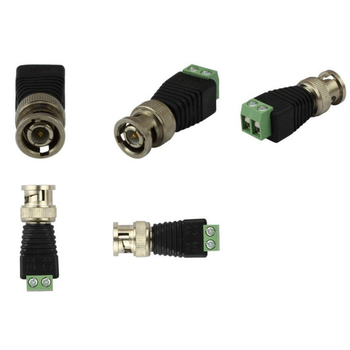 1 Adaptateur Coaxial Balun Vidéo Connecteur BNC Mâle CCTV Caméra BNC-16 ECLATS DESTOCKAGE