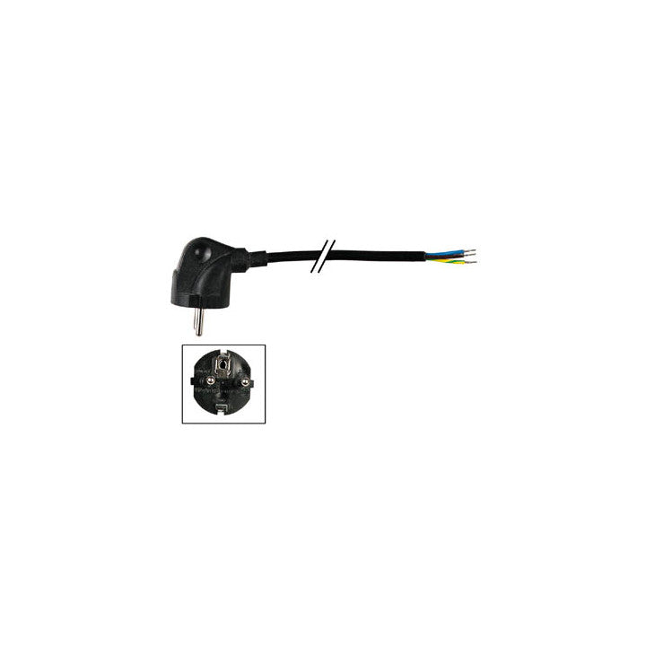 Cordon electrique 3m 3x0.75mm2 mâle 10/16a net1b vers câble sans fiche secteur - ECLATS DESTOCKAGE
