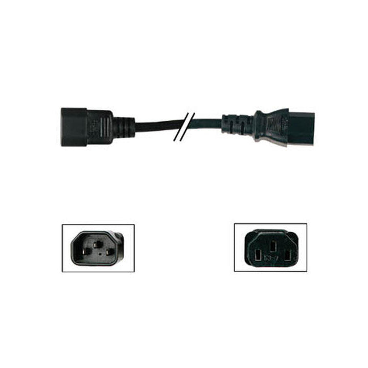 Prolongateur electrique fiche euro mâle vers fiche euro femelle noir 1.8m net3b ECLATS DESTOCKAGE