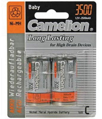 2pcs/bl batterie rechargeable accumulateur nimh c lr14 mn1400 am2 e93 hr14c 1.2v 3500mah - ECLATS DESTOCKAGE