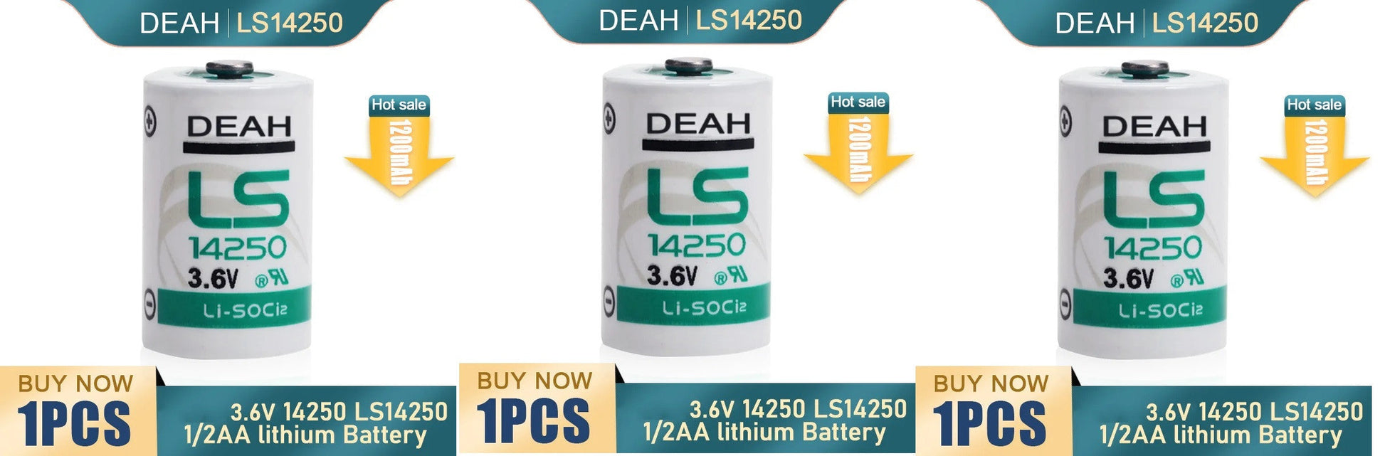3 pile lithium 3.6v 1/2 aa ls14250 lr14250 tl5151 tl5101 tl4902 ls 14250 lct1200 sl350 sl750 ECLATS DESTOCKAGE