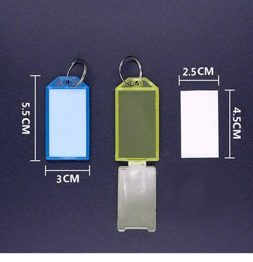 30 Porte-clé plastique solide grand affichage avec etiquette ECLATS DESTOCKAGE