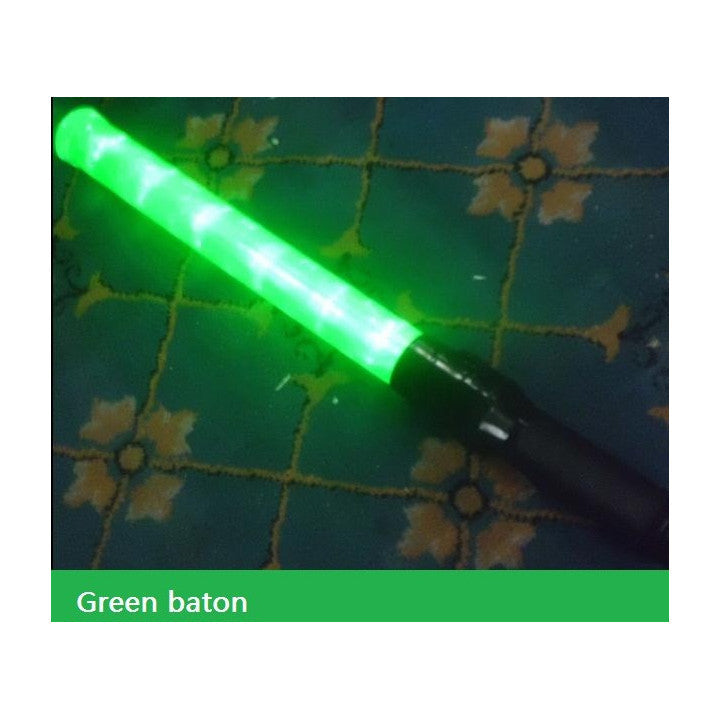 Baton police signalisation vert lumineux route circulation automobile avion ECLATS DESTOCKAGE