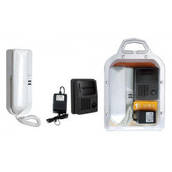 Interphone de porte audio villa 1 combine portier phonique 1bp complet câble à rajouter ECLATS DESTOCKAGE