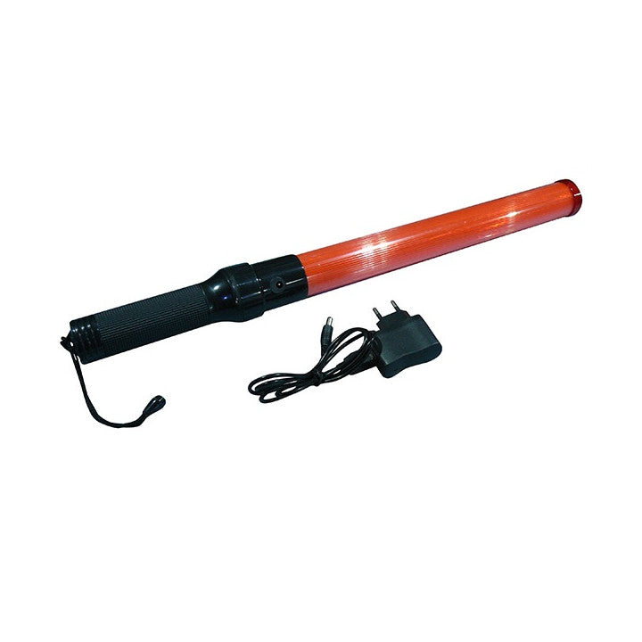 Baton lumineux GM torche rechargeable rouge signalisation police route circulation voiture avion ECLATS DESTOCKAGE