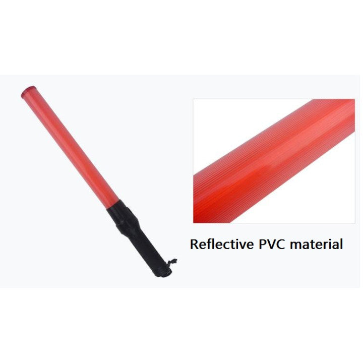 Baton lumineux GM torche rechargeable rouge signalisation police route circulation voiture avion ECLATS DESTOCKAGE