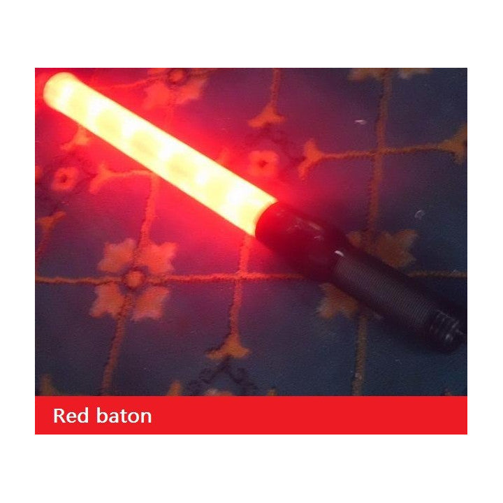 Baton lumineux GM torche rechargeable rouge signalisation police route circulation voiture avion ECLATS DESTOCKAGE