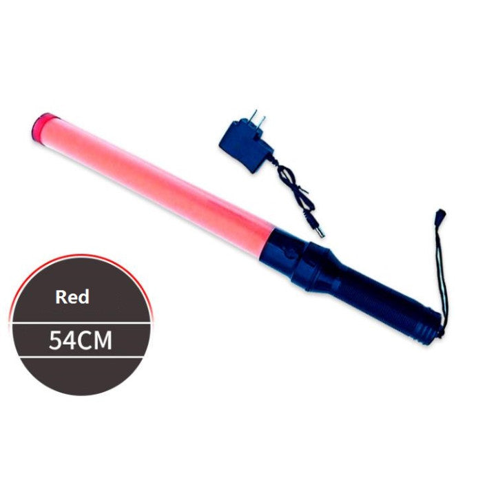 Baton lumineux GM torche rechargeable rouge signalisation police route circulation voiture avion ECLATS DESTOCKAGE
