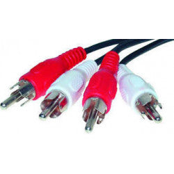 Cordon 1,2m 2 rca mâle vers 2 rca mâle avw021 cable moniteur surveillance securite avw021 ECLATS DESTOCKAGE