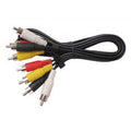 Cordon audio video 1,2m 4 rca mâle vers 4 rca mâle cable camera surveillance securite avw080 ECLATS DESTOCKAGE