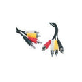 Cordon audio video 1,2m 4 rca mâle vers 4 rca mâle cable camera surveillance securite avw080 ECLATS DESTOCKAGE