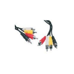 Cordon audio video 1,2m 4 rca mâle vers 4 rca mâle cable camera surveillance securite avw080 ECLATS DESTOCKAGE