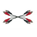 Cordon audio video 1,2m 4 rca mâle vers 4 rca mâle cable camera surveillance securite avw080 ECLATS DESTOCKAGE