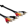 Cordon audio video 1,2m 4 rca mâle vers 4 rca mâle cable camera surveillance securite avw080 ECLATS DESTOCKAGE