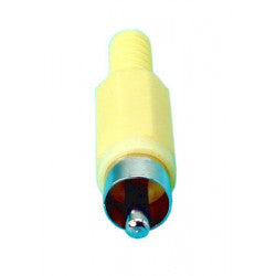 Fiche rca mâle jaune (1 pièce) ca047y pour camera video ECLATS DESTOCKAGE