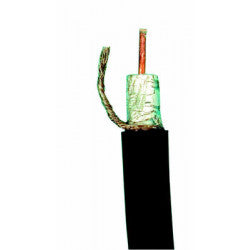 Cable coaxial 75 ohm rigide noir 11 patc ø10mm le mètre rg11 11patc 54365 fil multimedia satellite ECLATS DESTOCKAGE