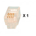 Fiche modulaire mâle a sertir rj09 4p2c 4p/4c rj10 telephone (1 pièce) telephonie plug 4p4c ECLATS DESTOCKAGE